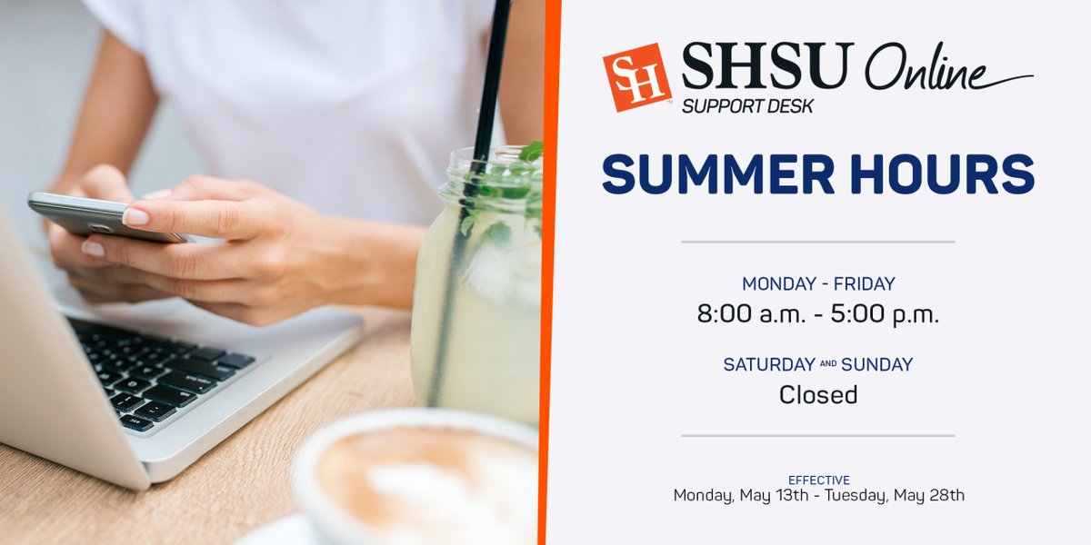 Support Desk Summer Interim Hours